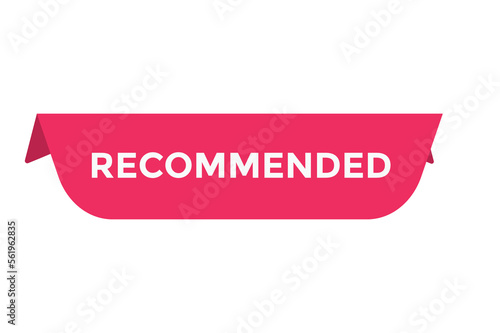 Recommended button web banner templates. Vector Illustration