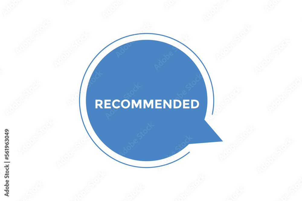 Recommended button web banner templates. Vector Illustration Recommended button web banner templates. Vector Illustration