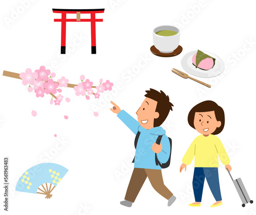 旅行するカップル4・春