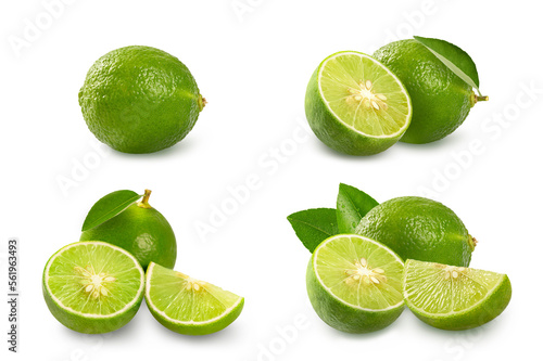  Set of lime isolated on white
