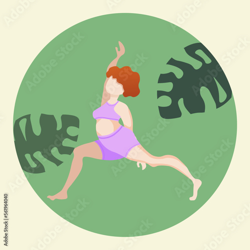 woman practicing yoga