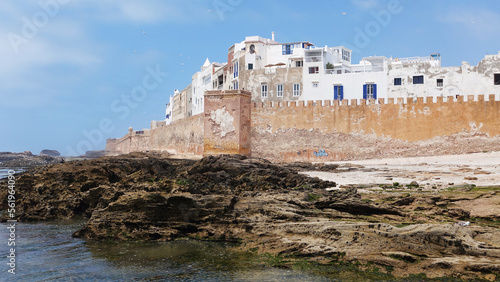 General view of the anciend walled city of Essaouira in Morocco. An important port on the Atlantic coast.