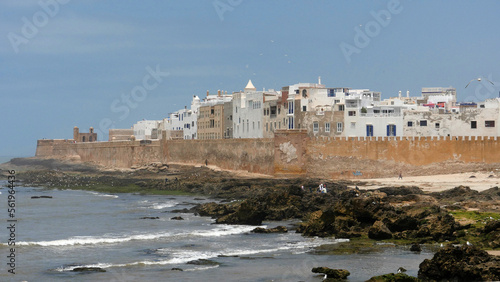 The walls of the Medina and general overview of the ancient port of Essaouira in Morocco