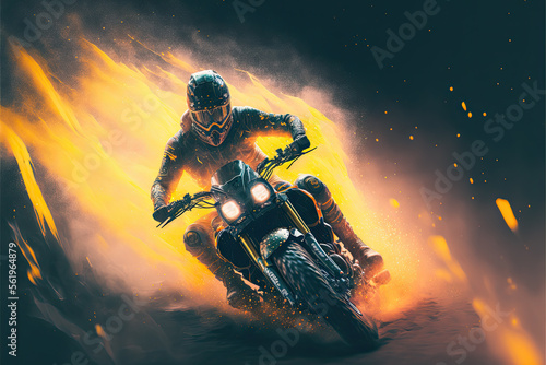 Illustration about moto race.