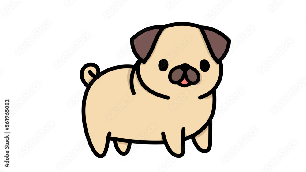 pub dog cartoon vector