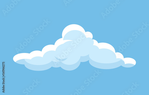 Cute cloud icon. Climate, atmosphere and natural landscape. Poster or banner for website. Template, layout and mock up. Tenderness, romance and love concept. Cartoon flat vector illustration