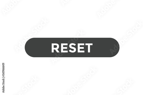 Reset button web banner templates. Vector Illustration
