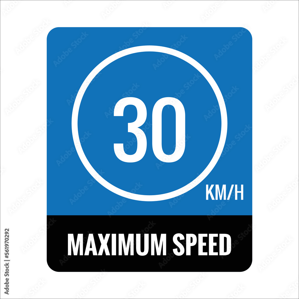 sign 30 kmh Isolated Road Maximum Speed limit sign icon on white background vector illustration. sign 30 kmh Isolated Road Maximum Speed limit sign icon on white background vector illustration.