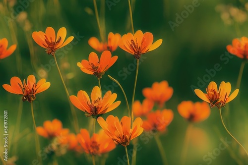 Spring Wildflowers Seamless Texture Pattern Tiled Repeatable Tessellation Background Image