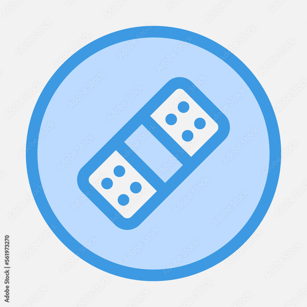 Plaster icon in blue style, use for website mobile app presentation Plaster icon in blue style, use for website mobile app presentation