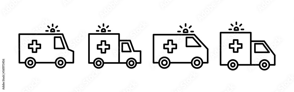 Ambulance icon vector for web and mobile app. ambulance truck sign and symbol. ambulance car Ambulance icon vector for web and mobile app. ambulance truck sign and symbol. ambulance car