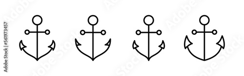 Anchor icon vector for web and mobile app. Anchor sign and symbol. Anchor marine icon.