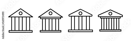 Bank icon vector for web and mobile app. Bank sign and symbol, museum, university
