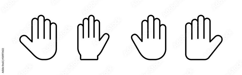 Hand icon vector for web and mobile app. hand sign and symbol. hand gesture Hand icon vector for web and mobile app. hand sign and symbol. hand gesture