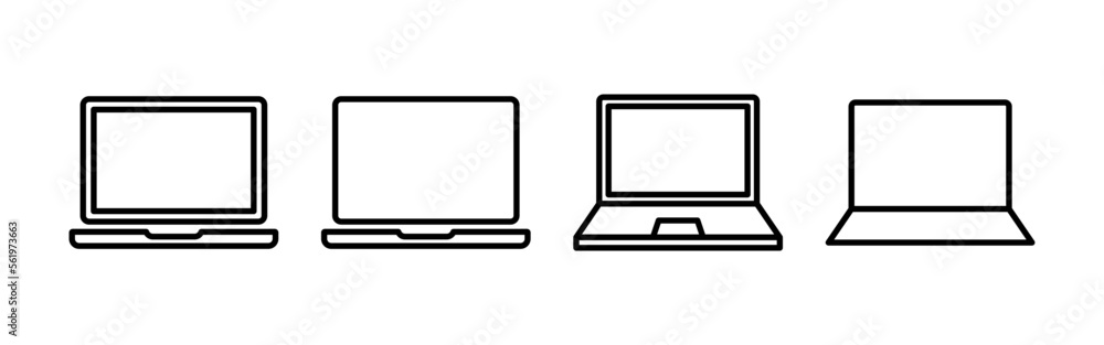 Laptop icon vector for web and mobile app. computer sign and symbol Laptop icon vector for web and mobile app. computer sign and symbol