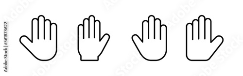 Hand icon vector for web and mobile app. hand sign and symbol. hand gesture