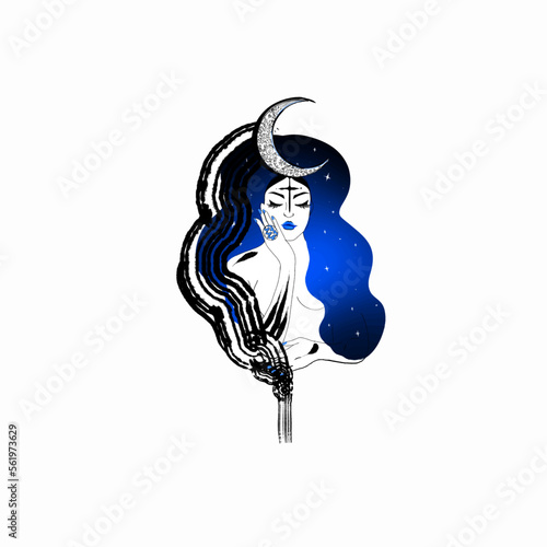 lilith goddess symbol illustration concept tattoo art