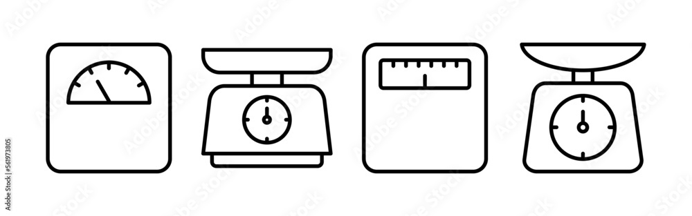 Scales icon vector for web and mobile app. Weight scale sign and symbol Scales icon vector for web and mobile app. Weight scale sign and symbol