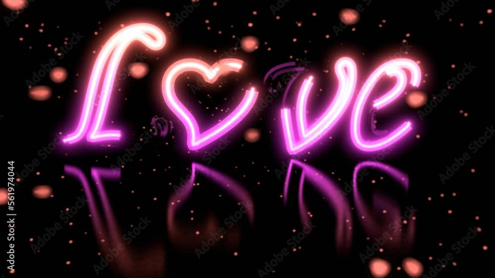 Neon Lights on reflective surface. Neon Lights on reflective surface.