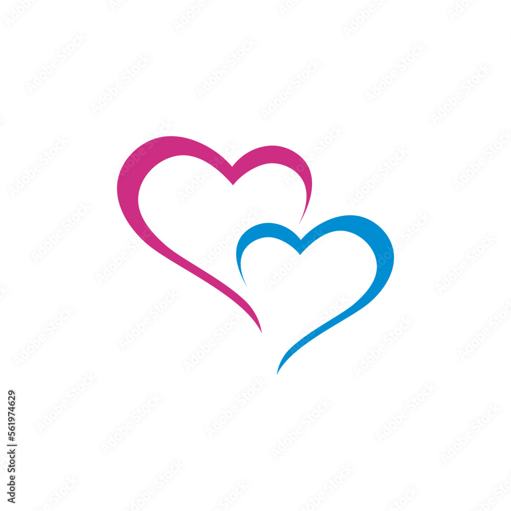 Love Logo Vector icon illustration design