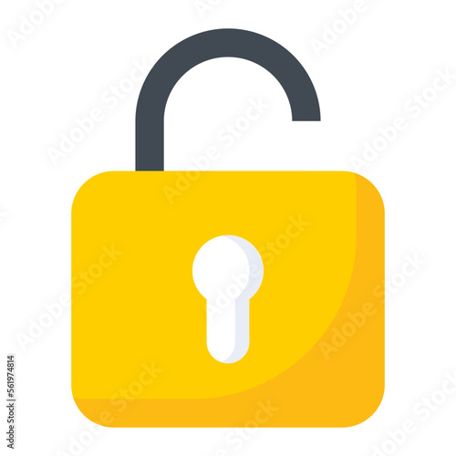 Unlock flat icon