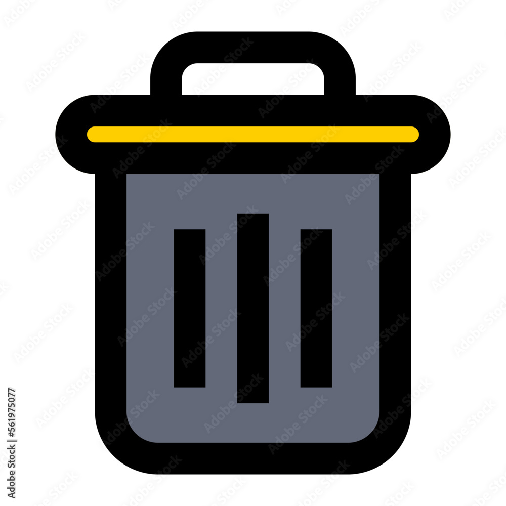 Trash Can filled flat icon Trash Can filled flat icon