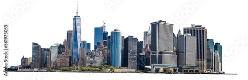 Photo Panorama of Lower Manhattan, view from the South, transparent PNG