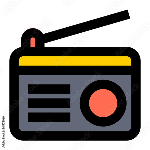 Radio filled flat icon