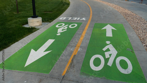 bike path yield sign for bike lane on street