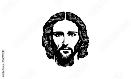 Jesus Christ Head Vector, Jesus Face Tattoo, Jesus Head Design