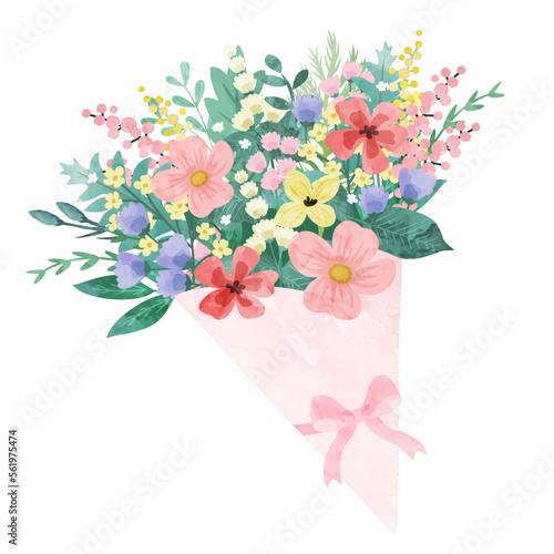 Vector illustration of botanical bouquet.