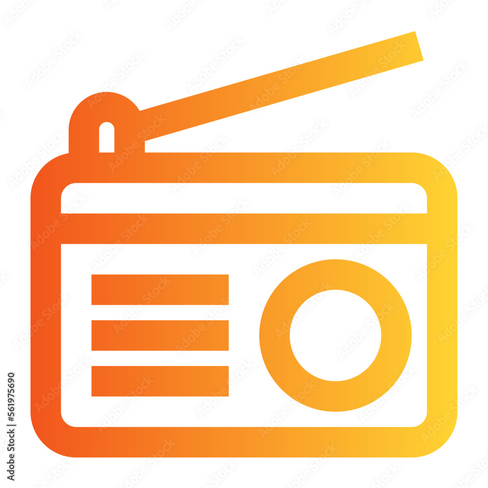 Radio gradient icon