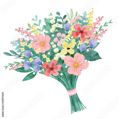 Vector illustration of botanical bouquet.