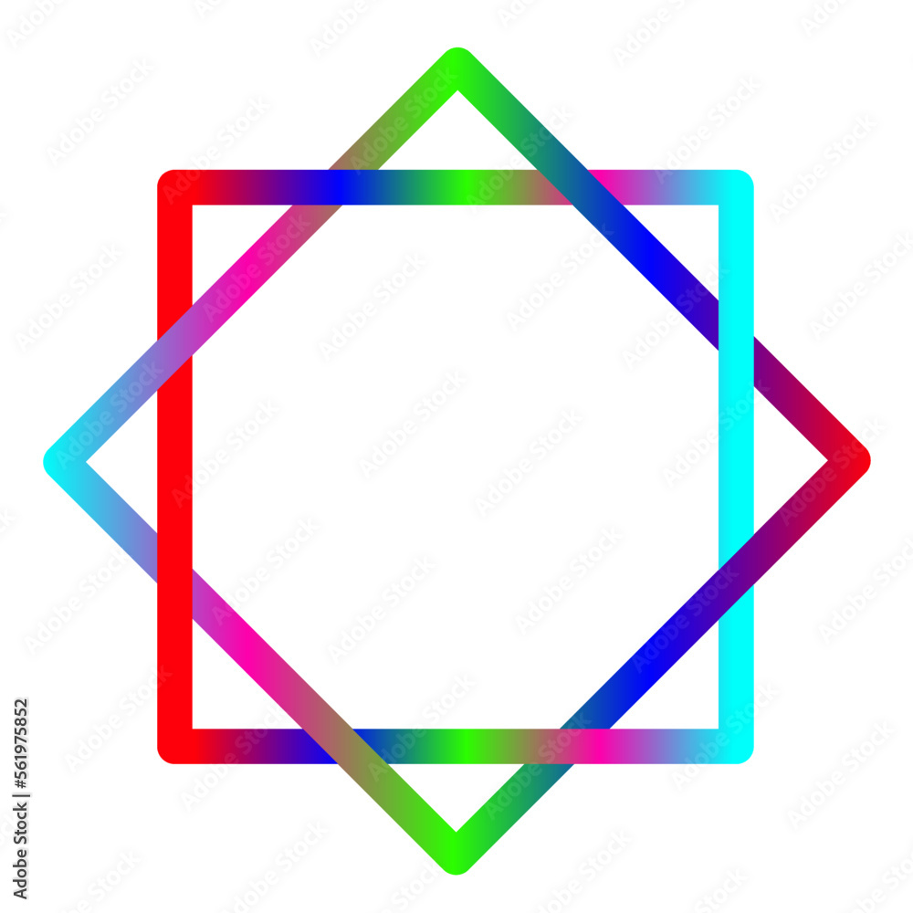 Naklejka premium Square with gradient colour 