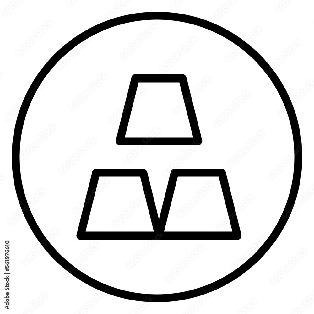 Ingot line icon Ingot line icon