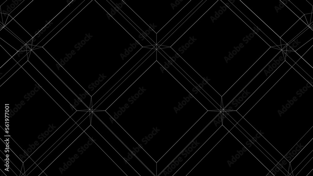 Naklejka premium black wireframe geometric structure background