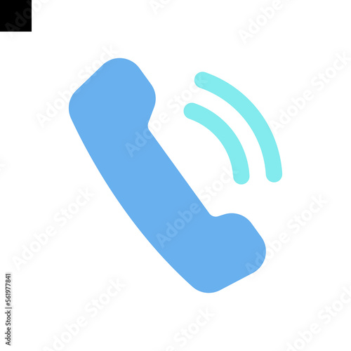 phone call icon logo flat style vector