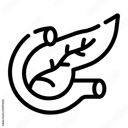 pancreas line icon