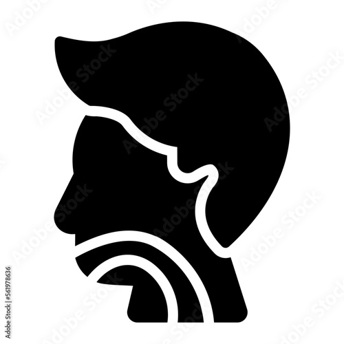 throat glyph icon