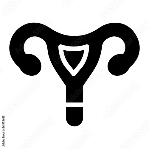 uterus glyph icon