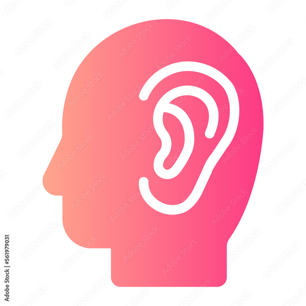 ear gradient icon ear gradient icon
