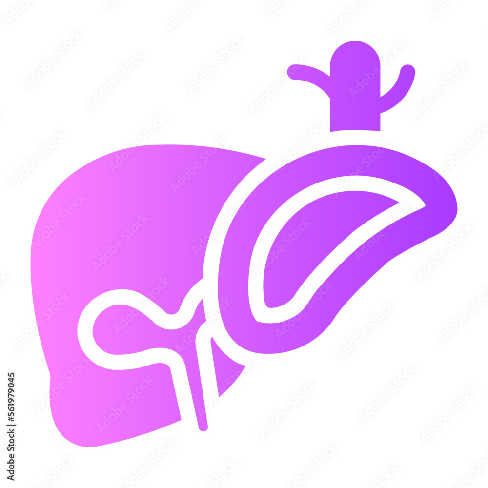 Fototapeta premium liver gradient icon