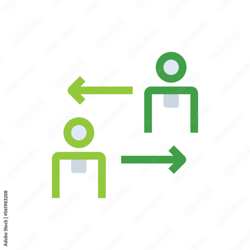 Team Sharing business management icon with green duotone style. Collaboration, abstract, meeting, connection, internet, marketing, cooperation. Vector illustration Team Sharing business management icon with green duotone style. Collaboration, abstract, meeting, connection, internet, marketing, cooperation. Vector illustration