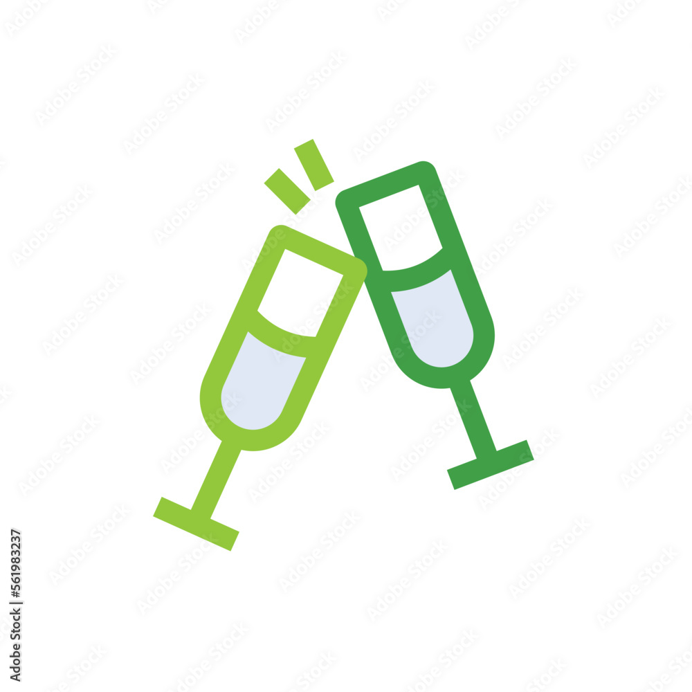 Celebration business management icon with green duotone style. Firework, present, drink, collection, cake, champagne, cocktail. Vector illustration Celebration business management icon with green duotone style. Firework, present, drink, collection, cake, champagne, cocktail. Vector illustration