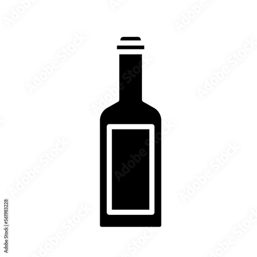 wine bottles icon vector template design collections flat trendy