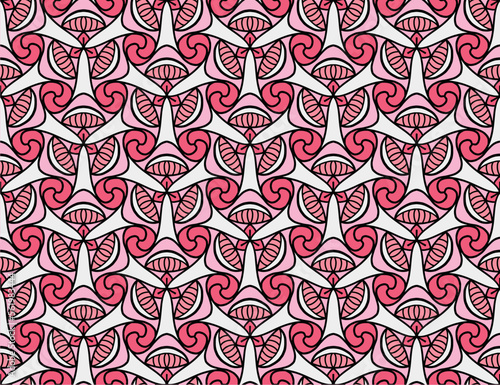 Geometric ethnic pattern seamless flower color oriental. seamless pattern. Design for fabric, curtain, carpet, wallpaper, clothing, wrapping, Batik, fabric,Vector illustration.