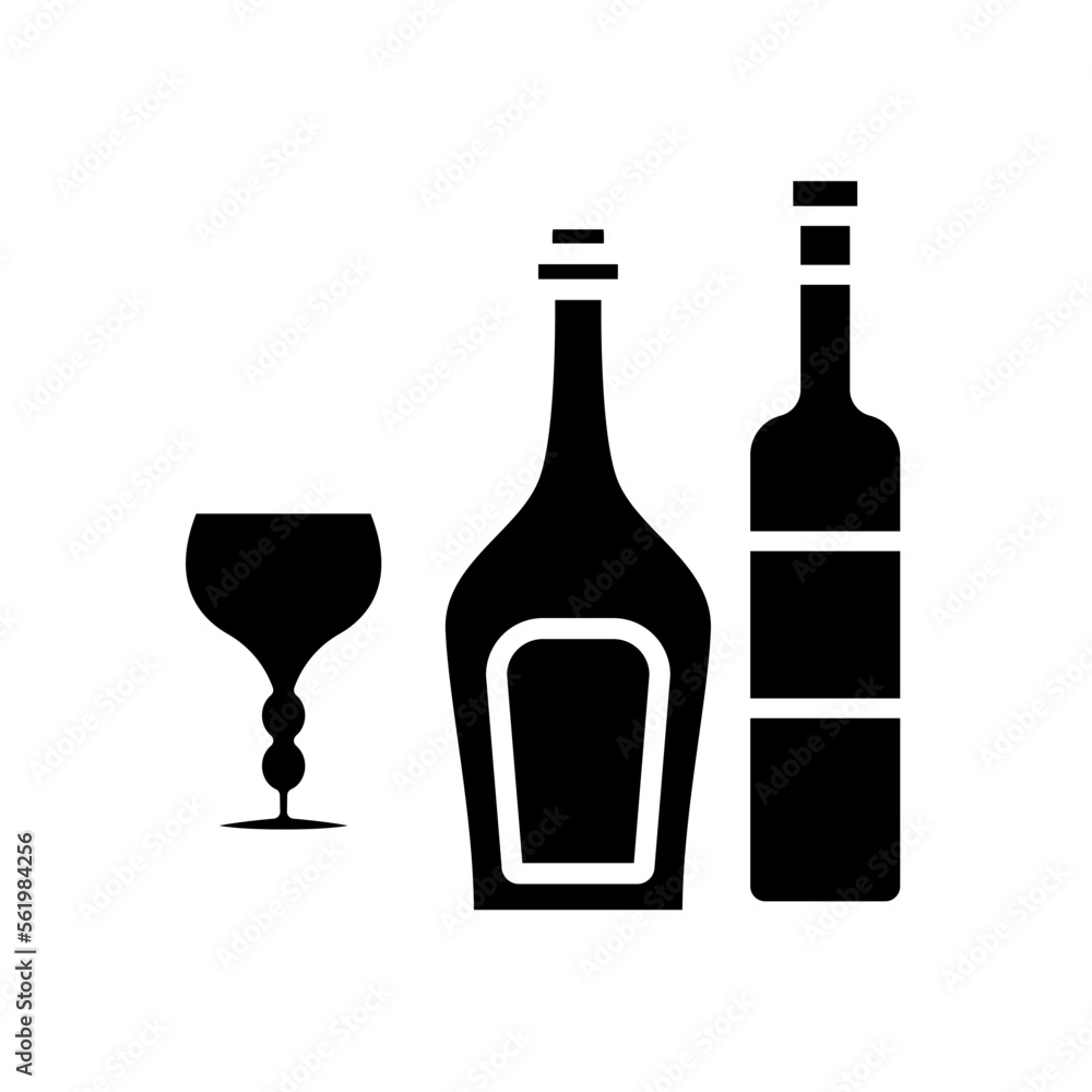 wine glass bottles icon vector template design collections flat trendy wine glass bottles icon vector template design collections flat trendy