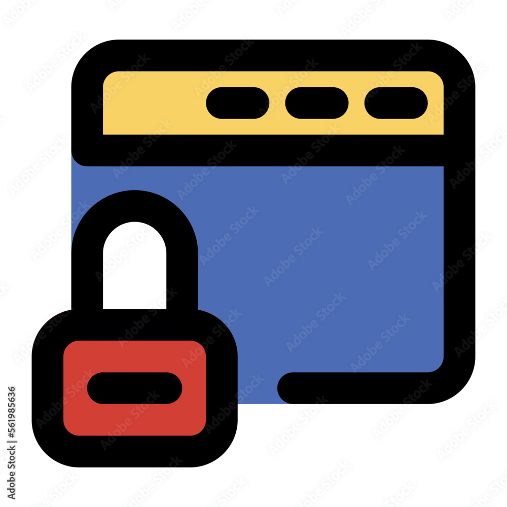 Obraz premium Web Password filled flat icon