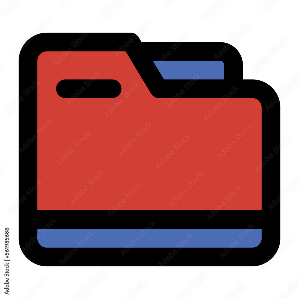 Folder filled flat icon Folder filled flat icon