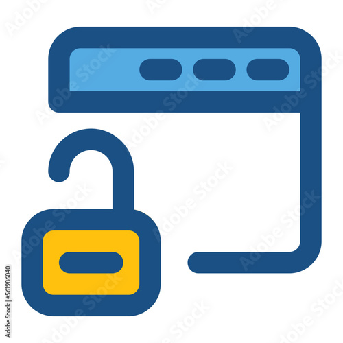 Free Download Web unlock two tone icon - GFXLoad